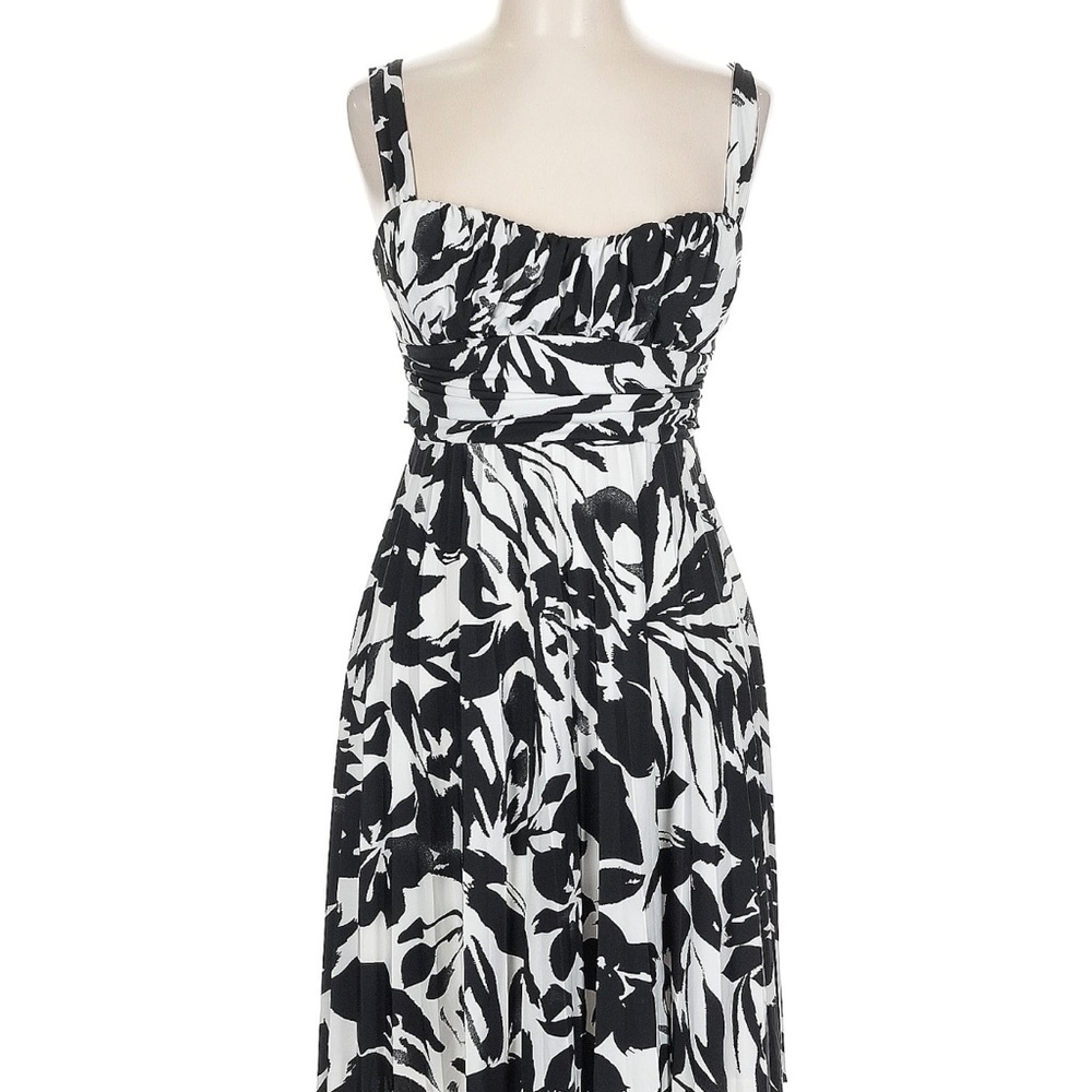 Speechless Black and White Floral Midi Dress